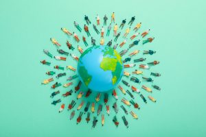 Global audience around the Earth symbolising Mocean Web Portal for bulk messaging and campaigns without coding in Malaysia.