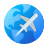 Globe with airplane icon symbolising Mocean SMS Messaging Campaigns and WhatsApp solutions for global customer engagement from Malaysia.