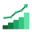 Green growth chart with upward arrow representing Mocean SMS Messaging Campaigns and WhatsApp solutions driving customer engagement and business growth in Malaysia.